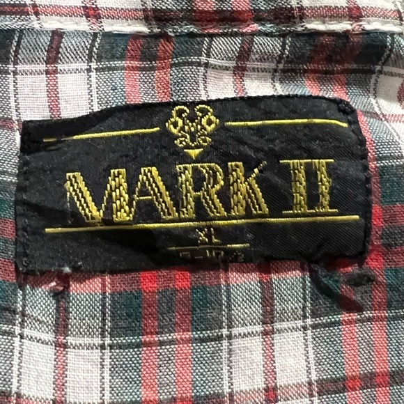 Vintage Mark II Western Pearl Snap Rockabilly Cowboy Plaid Button Down Shirt - Picture 5 of 5